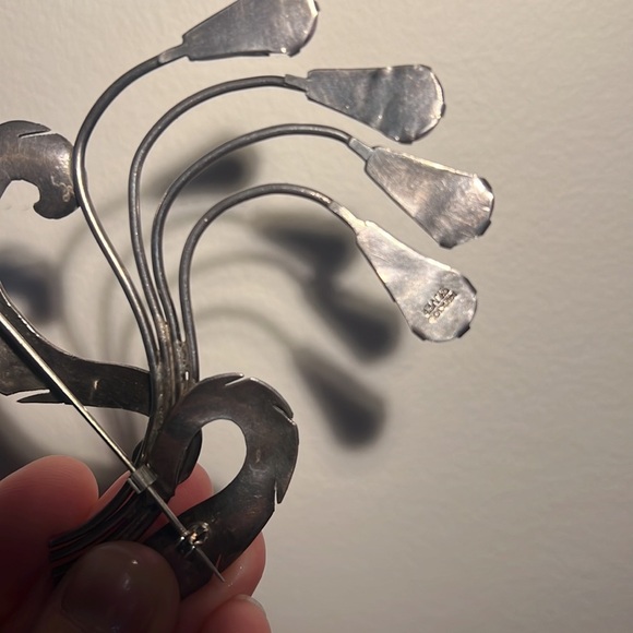 1930 art deco Vintage sterling silver amethyst brooch vintage antique jewelry - Picture 8 of 9